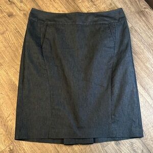 Loft Women’s Size 14 Dark Gray Knee Length Skirt